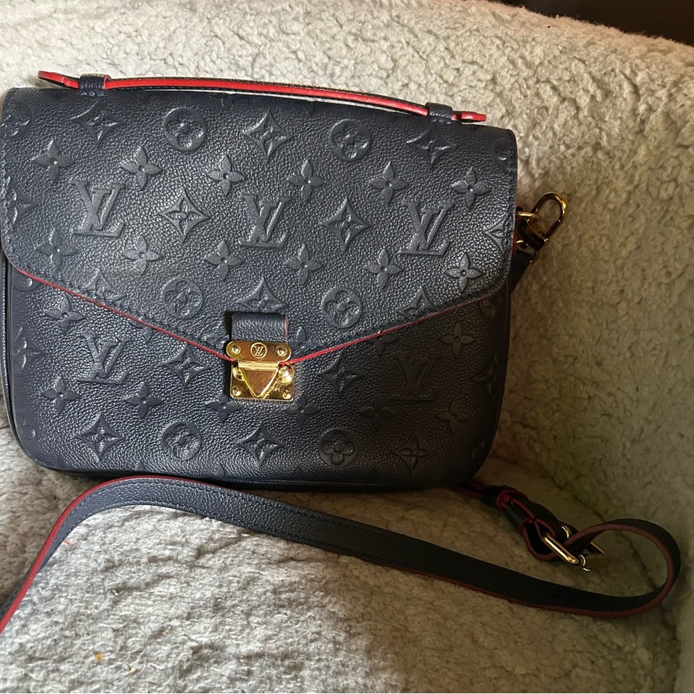 Louis Vuitton Black and Red Crossbody Bag